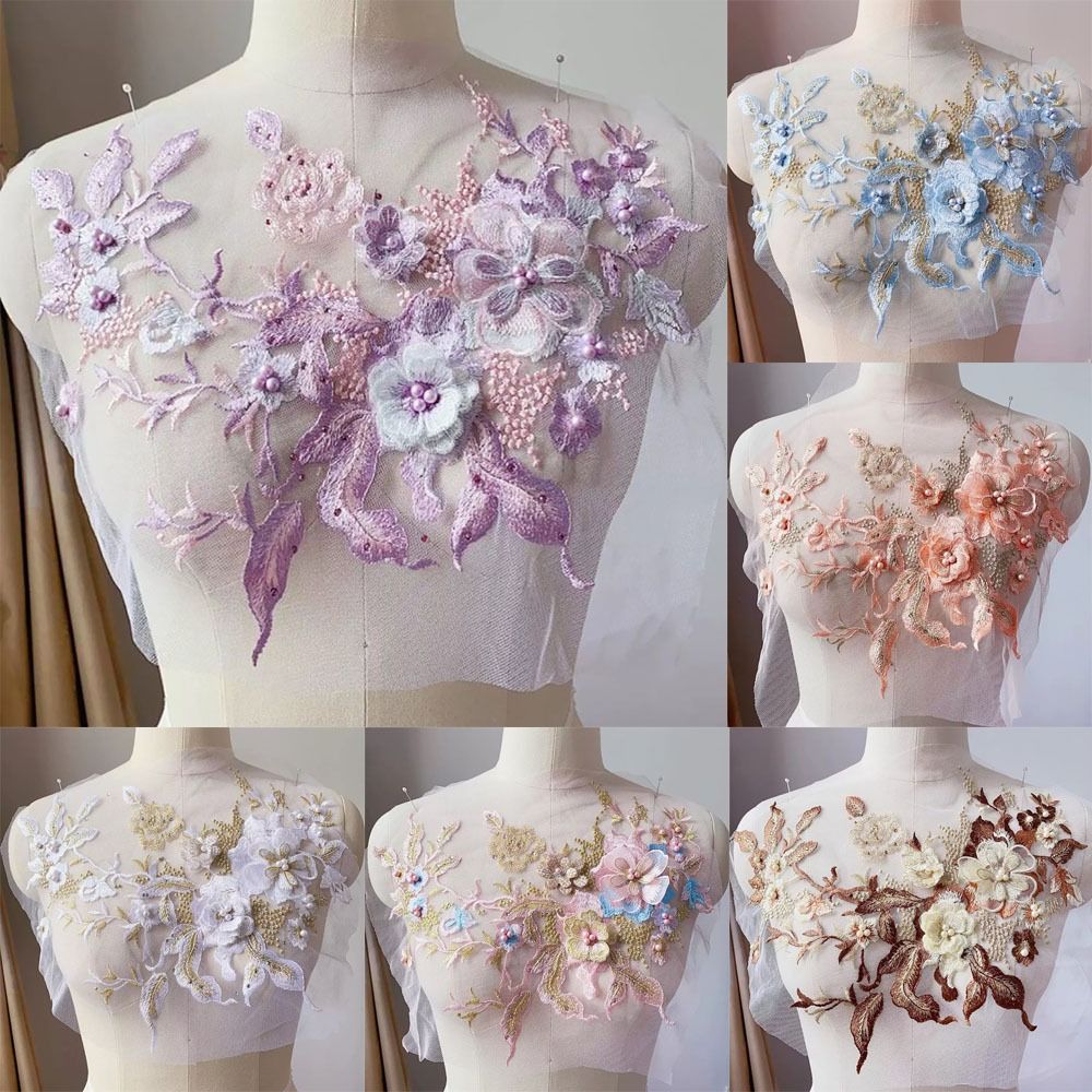 Applique Patch Flower - Fashion Elegant Colorful Sequined Embroidery Patches