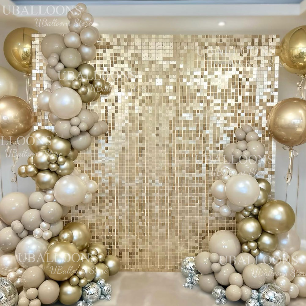 Matte Champagne Gold Backdrop  - đánh giá và giá Sequin Fabric Panel