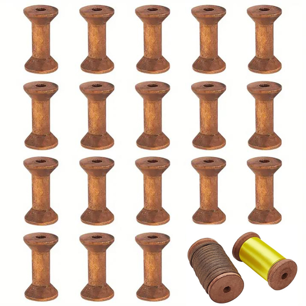 10/20Pcs Mini Wooden Bobbins E - đánh giá và giá Organza Ribbon Spool
